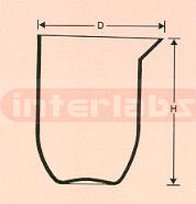 TALL FORM CRUCIBLES AND LIDS TRANSLUCENT (GLAZED)